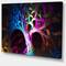 Designart - Magical Multi color Psychedelic Tree - Abstract Canvas Art Print